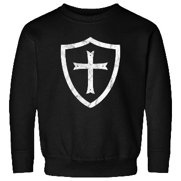 Discover Knights Templar Cross And Shield Crusader History Sweatshirts