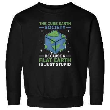 Discover The Cube Earth Society Earth Planet Space Lover Sweatshirts
