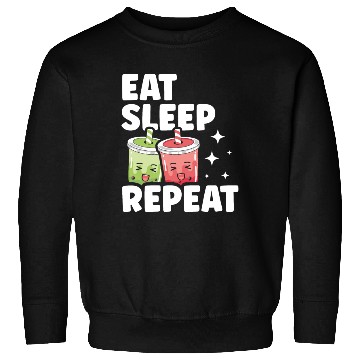 Discover Eat Sleep Boba Tea Repeat Bubble Tea Lover Drinker Sweatshirts