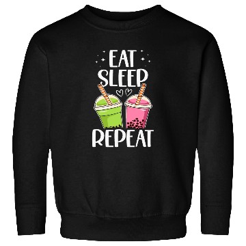 Discover Eat Sleep Boba Tea Repeat Bubble Tea Lover Drinker Sweatshirts