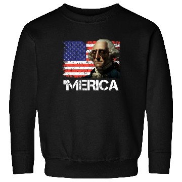 Discover Merica George Washington Independence Day USA Sweatshirts