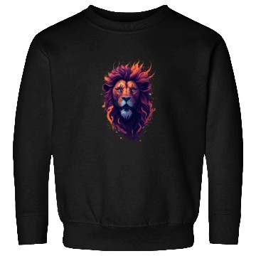 Discover Fiery Lion Head Beautiful Lion Sweatshirts