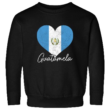 Discover Guatemala Guatemalan Flag Pride Heart Chapina Sweatshirts