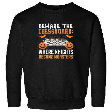 Discover Chess Halloween Trick Or Treat Chess Board Game Sweatshirts