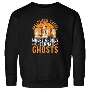 Discover Chess Halloween Trick Or Treat Chess Board Game Sweatshirts