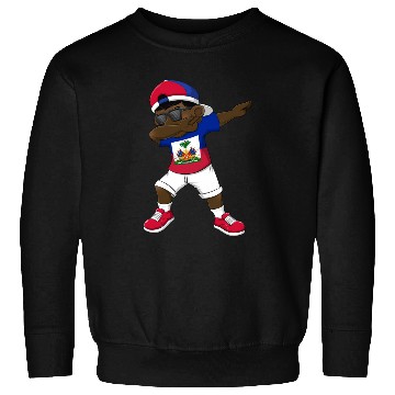 Discover Dabbing Haitian Haiti Flag Dab Dance Sweatshirts