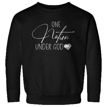 Discover One Nation Under God Usa Script Sweatshirts