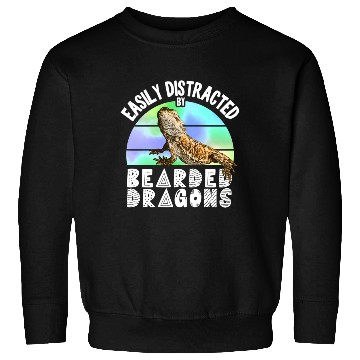 Discover Easily Distracted By Bearded Dragons Reptile Sweatshirts