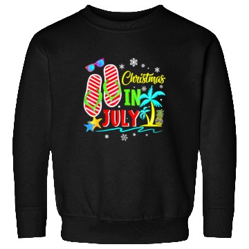 Discover Christmas In July Flip Flops Funny Beach Summer Sweatshirts