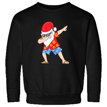 Discover Christmas in July Santa Hawaiian Dabbing Santa Sweatshirts