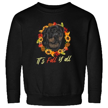 Discover Rottweiler Autumn Leopard Pumpkin Dog Lover Sweatshirts