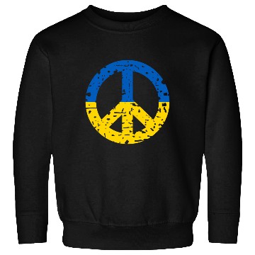 Discover Ukraine Peace Sign Ukrainian Flag Colors Sweatshirts