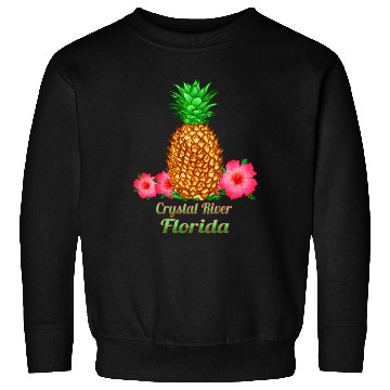 Discover I Love Crystal River Florida Fl Pineapple Floral Sweatshirts