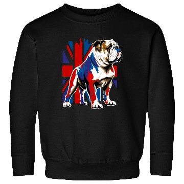 Discover British Bulldog With Union Jack Flag King Charles Sweatshirts