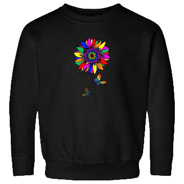 Discover Rainbow Sunflower Love Is Love LGBT Pride Month Sweatshirts