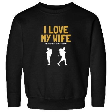 Discover I love my Wife Hiking Outdoor Wander Backpacking Sweatshirts
