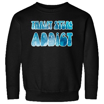 Discover Thrift Store Addict blue watercolor Sweatshirts