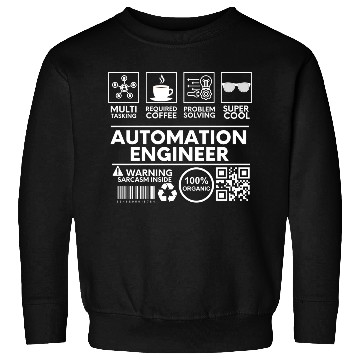 Discover Automation Engineer Black Sweatshirts