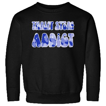 Discover Thrift Store Addict blue camo Sweatshirts