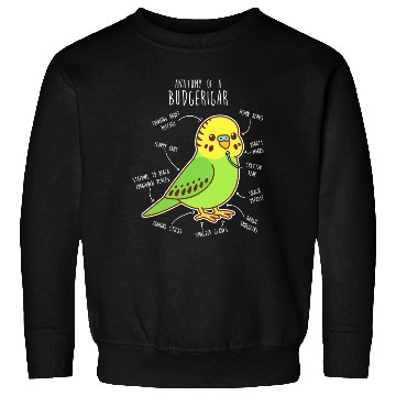 Discover Green Budgie Anatomy Sweatshirts