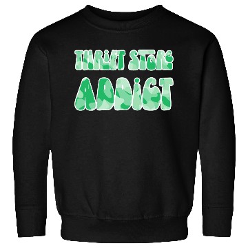 Discover Thrift Store Addict green camo Sweatshirts