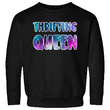 Discover Thrifting Queen blue purple watercolor Sweatshirts
