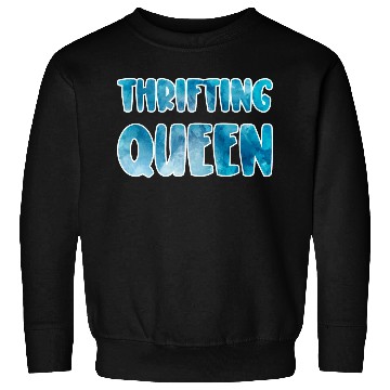 Discover Thrifting Queen blue watercolor Sweatshirts