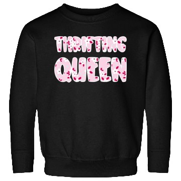 Discover Thrifting Queen pink floral Sweatshirts