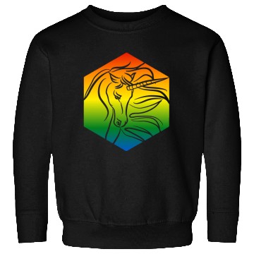 Discover Rainbow Unicorn Silhouette | TTRPG Pride Sweatshirts