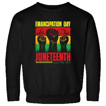 Discover Ecipation Day 1865 African American Juneteenth Fla Sweatshirts