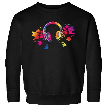 Discover colorful headphone for music festival summer Sweatshirts