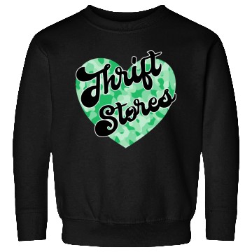 Discover Thrift Stores green camo heart Sweatshirts