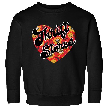 Discover Thrift Stores red floral heart Sweatshirts