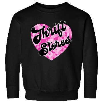 Discover Thrift Stores pink camo heart Sweatshirts