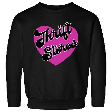Discover Thrift Stores pink heart Sweatshirts