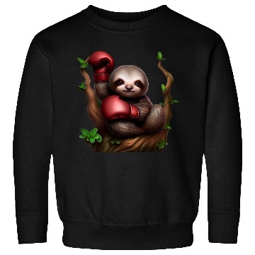 Discover Boxing sloth on tree Sweatshirts