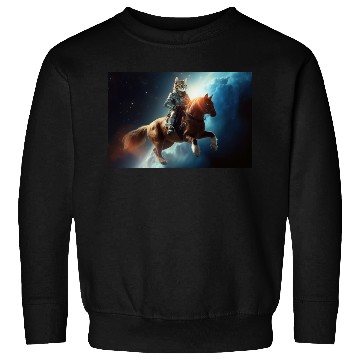 Discover Tabby Cat Horse Rider Sweatshirts
