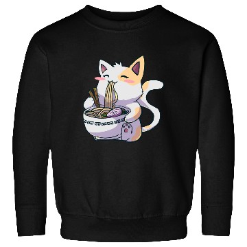 Discover Ramen Anime Kawaii Neko Cat Sweatshirts