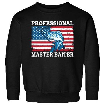 Discover Professional Master Baiter Us American Flag Bass Sweatshirts