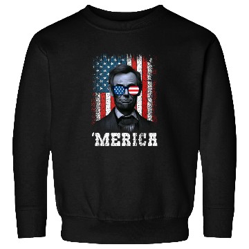 Discover Merica Lincoln Independence Day Party 4th July Sweatshirts