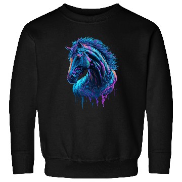 Discover Neon Horse Graffiti Sweatshirts
