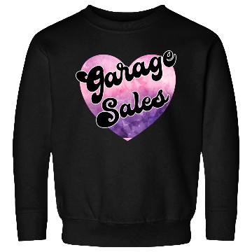 Discover Garage Sales purple pink watercolor heart Sweatshirts