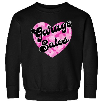 Discover Garage Sales pink camo heart Sweatshirts