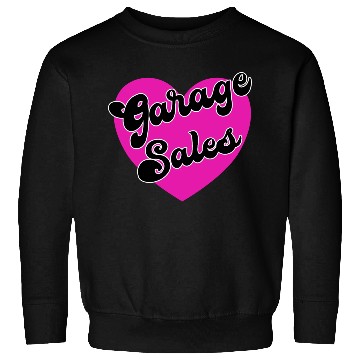 Discover Garage Sales pink heart Sweatshirts