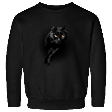 Discover Black Cat Yellow Eyess Cats Sweatshirts