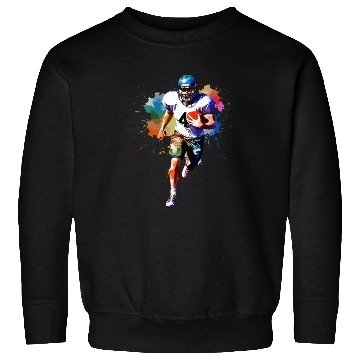 Discover Watercolor Style Football Player Art Sweatshirts