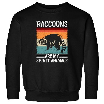 Discover Raccoon Lover My spirit Animal Is A Racoon Retro Sweatshirts