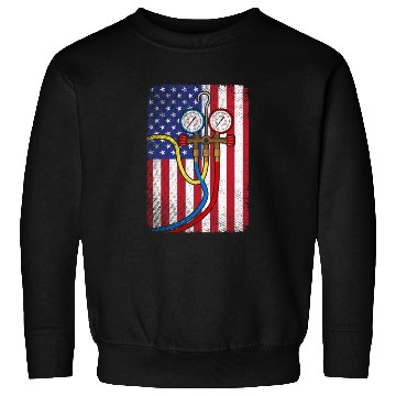 Discover Patriotic HVAC Technician American Flag HVAC Tech Sweatshirts