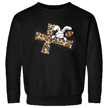 Discover Happy Easter He Is Risen Jesus Cross Easter Bunny Sweatshirts