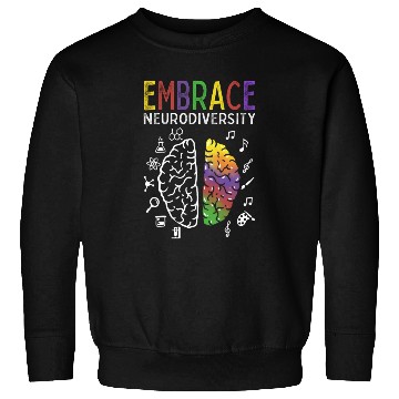 Discover Neurodiversity Embrace Adhd Autism Asd Brain Sweatshirts